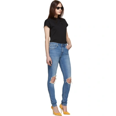 Shop Levi's Levis Blue 721 High-rise Skinny Jeans In Rugged Indi