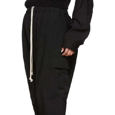 Shop Regulation Yohji Yamamoto Black Wool Cargo Shorts In 1 Black