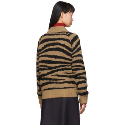 Shop A.p.c. Tan And Black Jemima Sweater In Camel