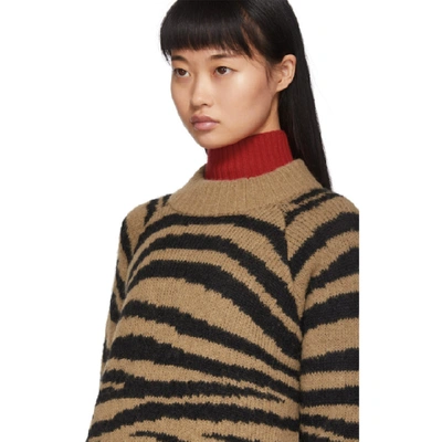 Shop Apc A.p.c. Tan And Black Jemima Sweater In Camel