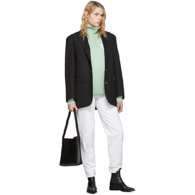 Shop Ami Alexandre Mattiussi Green Oversized Ami De Coeur Sweater In 302 P Green