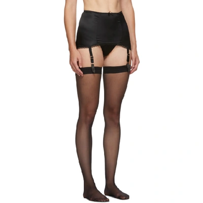 Shop Agent Provocateur Black Felinda Suspender Belt In Black/black