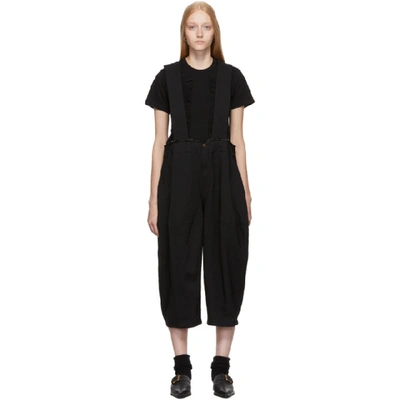 Shop Comme Des Garçons Comme Des Garçons Comme Des Garcons Comme Des Garcons Black Wide Suspender Trousers In 1 Black