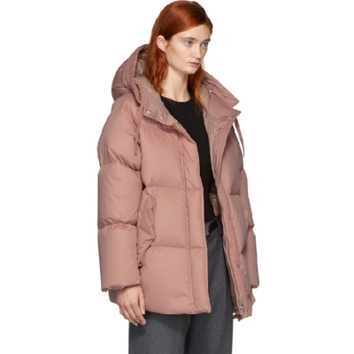 Shop Moncler Pink Down Nerium Jacket In 530 Blush