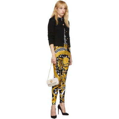 Shop Versace Multicolor Heritage Stamp Leggings In A7900 Multi