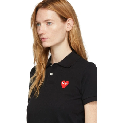 Shop Comme Des Garçons Play Black Heart Patch Polo