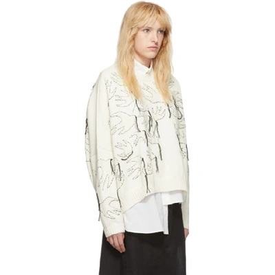 Shop Mcq By Alexander Mcqueen Mcq Alexander Mcqueen Off-white Swallow Sweater