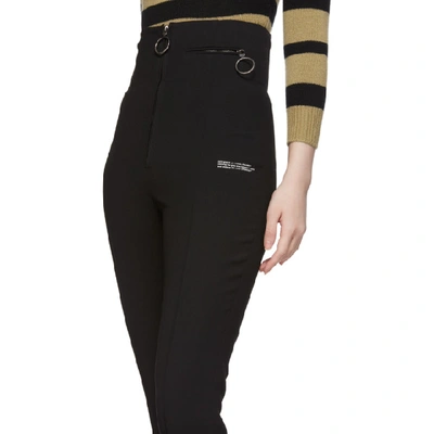 Shop Off-white Black Fitted Leggings