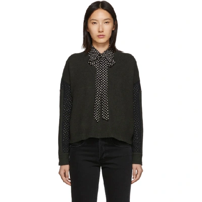 Shop Mcq By Alexander Mcqueen Green Mcq Swallow Cropped Jumper In 3054 Green