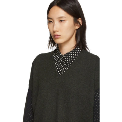 Shop Mcq By Alexander Mcqueen Green Mcq Swallow Cropped Jumper In 3054 Green