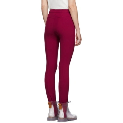 Shop Moncler Pink Skinny Ski Leggings In 548 Magenta