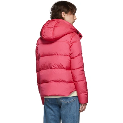 Shop Moncler Pink Down Lena Jacket In 520 Pink