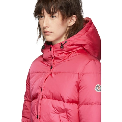 Shop Moncler Pink Down Lena Jacket In 520 Pink