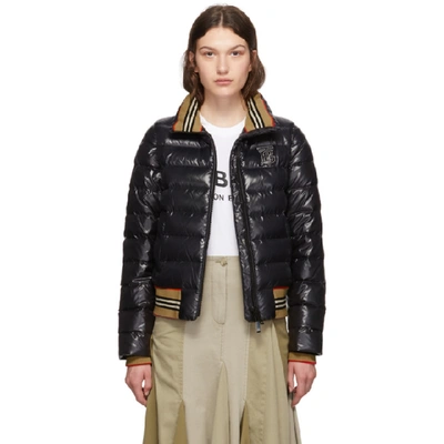 Shop Burberry Black Down Tb Hessle Jacket