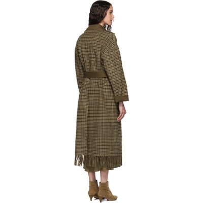 Shop Nanushka Brown Wool Alamo Coat In Brown Check