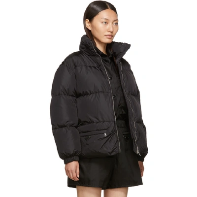 Shop Prada Black Down Belt Bag Coat