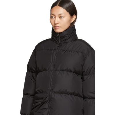 Shop Prada Black Down Belt Bag Coat