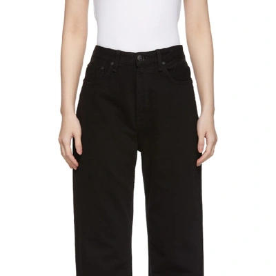 Shop Rag & Bone Rag And Bone Black Ruth Super High-rise Straight Jeans In 1 Black