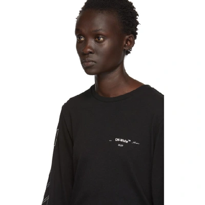 Shop Off-white Black Diag 3d Long Sleeve T-shirt In Black/white