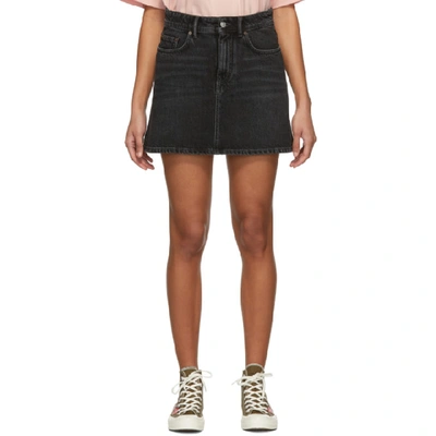 Shop Acne Studios Black Bla Konst Denim Caitlyn Miniskirt