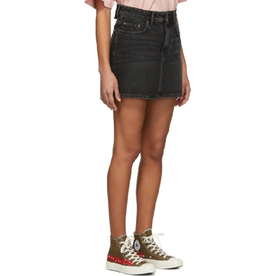 Shop Acne Studios Black Bla Konst Denim Caitlyn Miniskirt