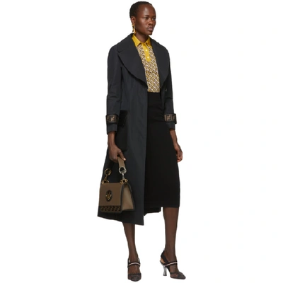 Shop Fendi Black 'forever ' Trench Coat