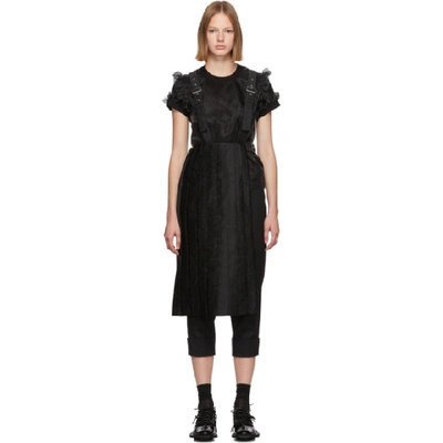 Shop Noir Kei Ninomiya Black Pleated Suspenders Skirt In 1 Black