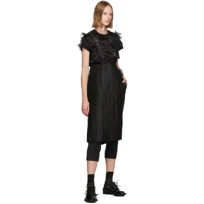 Shop Noir Kei Ninomiya Black Pleated Suspenders Skirt In 1 Black