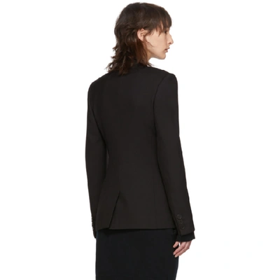 Shop Stella Mccartney Black Wool Double-breasted Blazer In 1000 Black