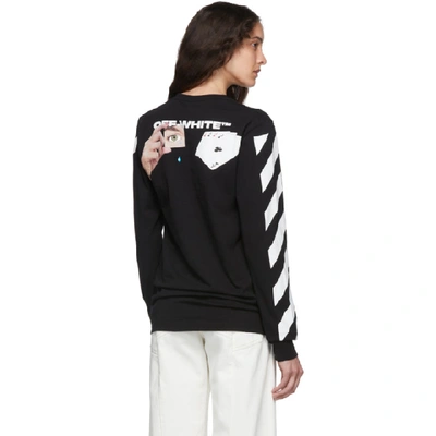 Shop Off-white Black And Multicolor Diag Hand Card T-shirt In Black Multi