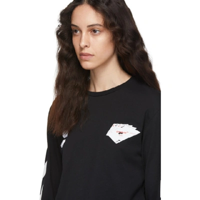 Shop Off-white Black And Multicolor Diag Hand Card T-shirt In Black Multi