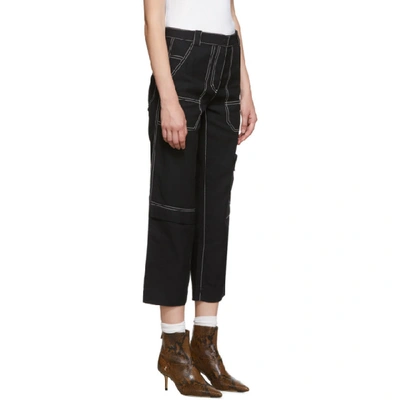 3.1 Phillip Lim Cropped Straight-leg Cotton And Wool-blend Drill Pants In Black