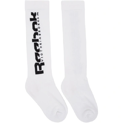 Shop Victoria Beckham Reebok By  White Vb Basketball Socks