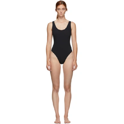 Shop Kiki De Montparnasse Black Tied-up One-piece Swimsuit