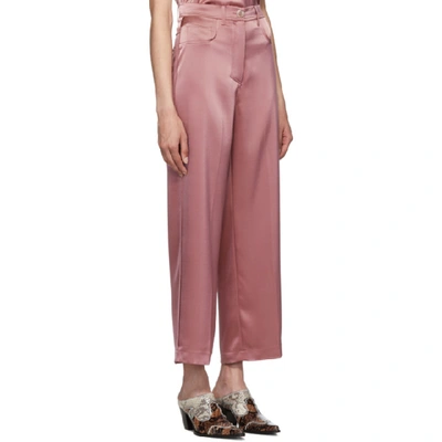 Shop Nanushka Pink Wide-leg Western Marfa Trousers In Rose