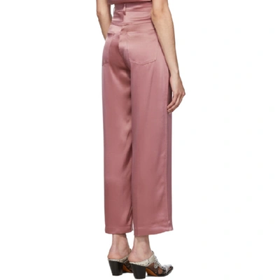 Shop Nanushka Pink Wide-leg Western Marfa Trousers In Rose