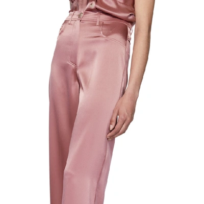 Shop Nanushka Pink Wide-leg Western Marfa Trousers In Rose