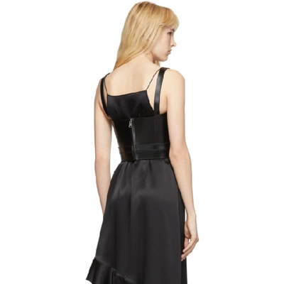 Shop Alexander Mcqueen Black Leather Corset In 1000 Black