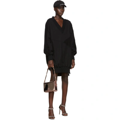 Shop Off-white Black Intarsia Side Zip Sweatshirt Dress