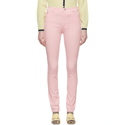 Shop Gucci Pink Skinny Jeans In 5893 Light