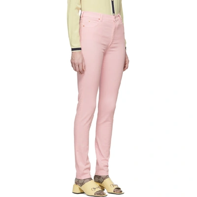 Shop Gucci Pink Skinny Jeans In 5893 Light