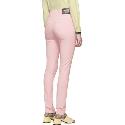 Shop Gucci Pink Skinny Jeans In 5893 Light