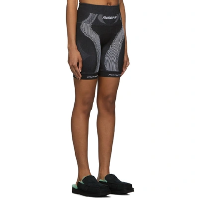 Shop Misbhv Black And White Active Future Shorts In Black/white