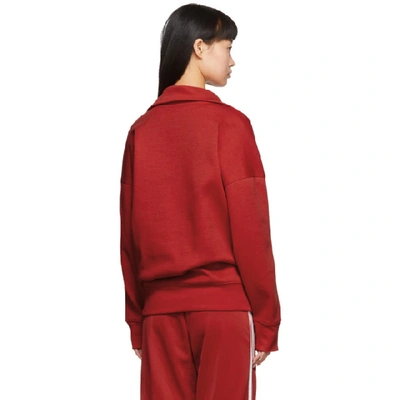 Shop Adidas Originals Red Lock Up Sweater In Scarlet