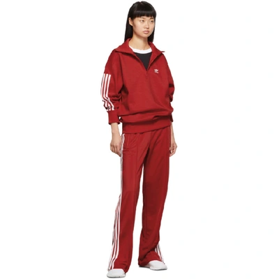 Shop Adidas Originals Red Lock Up Sweater In Scarlet