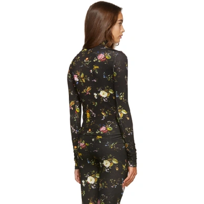 Shop R13 Black Floral Turtleneck In Sparse Flor