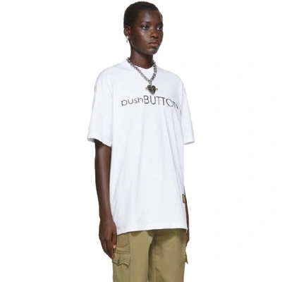 Shop Pushbutton White Logo T-shirt
