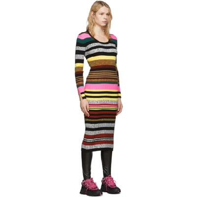 Shop Kenzo Multicolor Striped Dress In Mu Multi