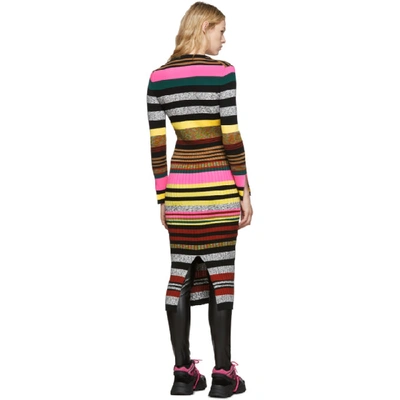 Shop Kenzo Multicolor Striped Dress In Mu Multi