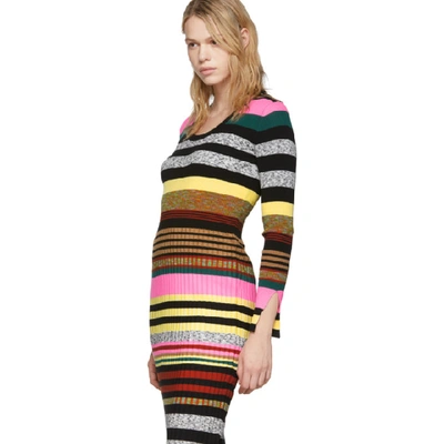 Shop Kenzo Multicolor Striped Dress In Mu Multi